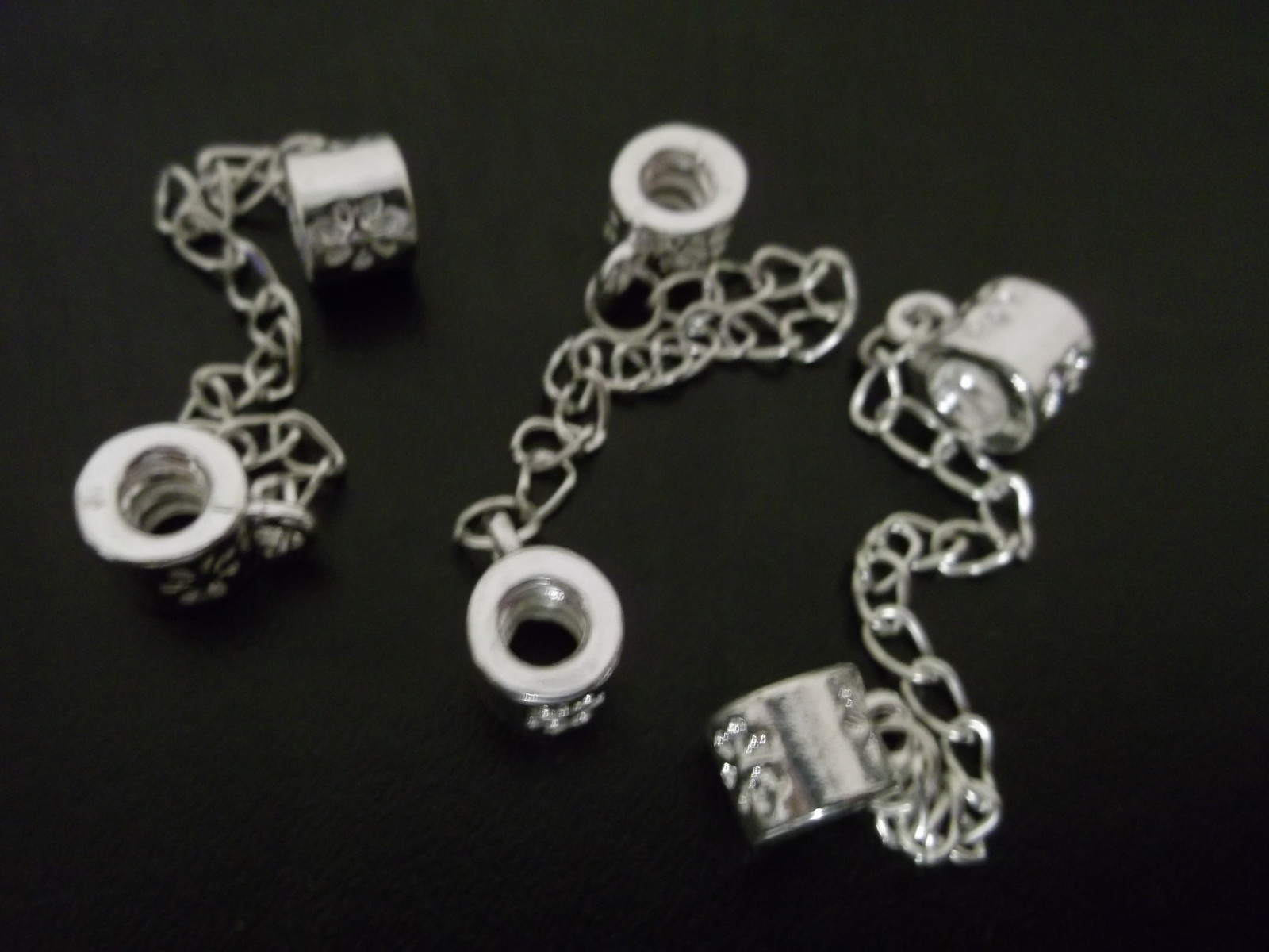 2 to 4 Safety Chain with Bracelet Stopper Beads for Snake Chain type Bracelets