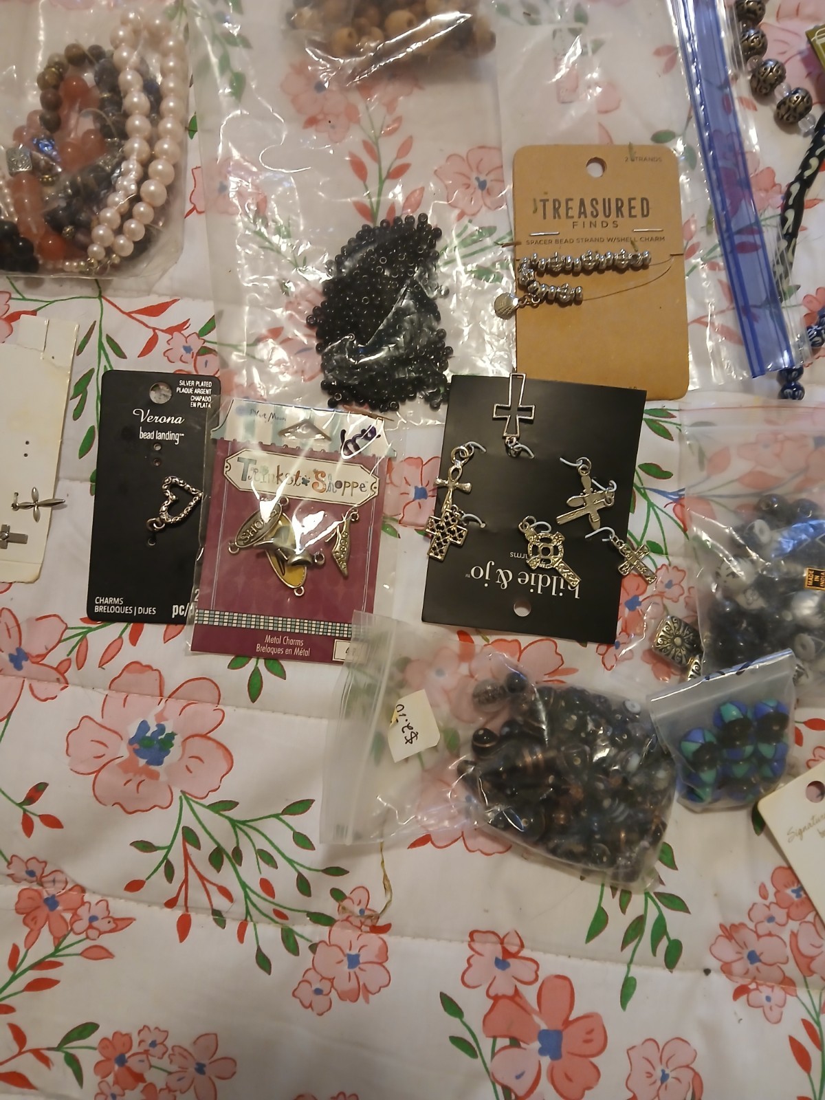 Bead Gallery Mixed Jewelry Lot Necklace Bracelet Earrings Charms Beads