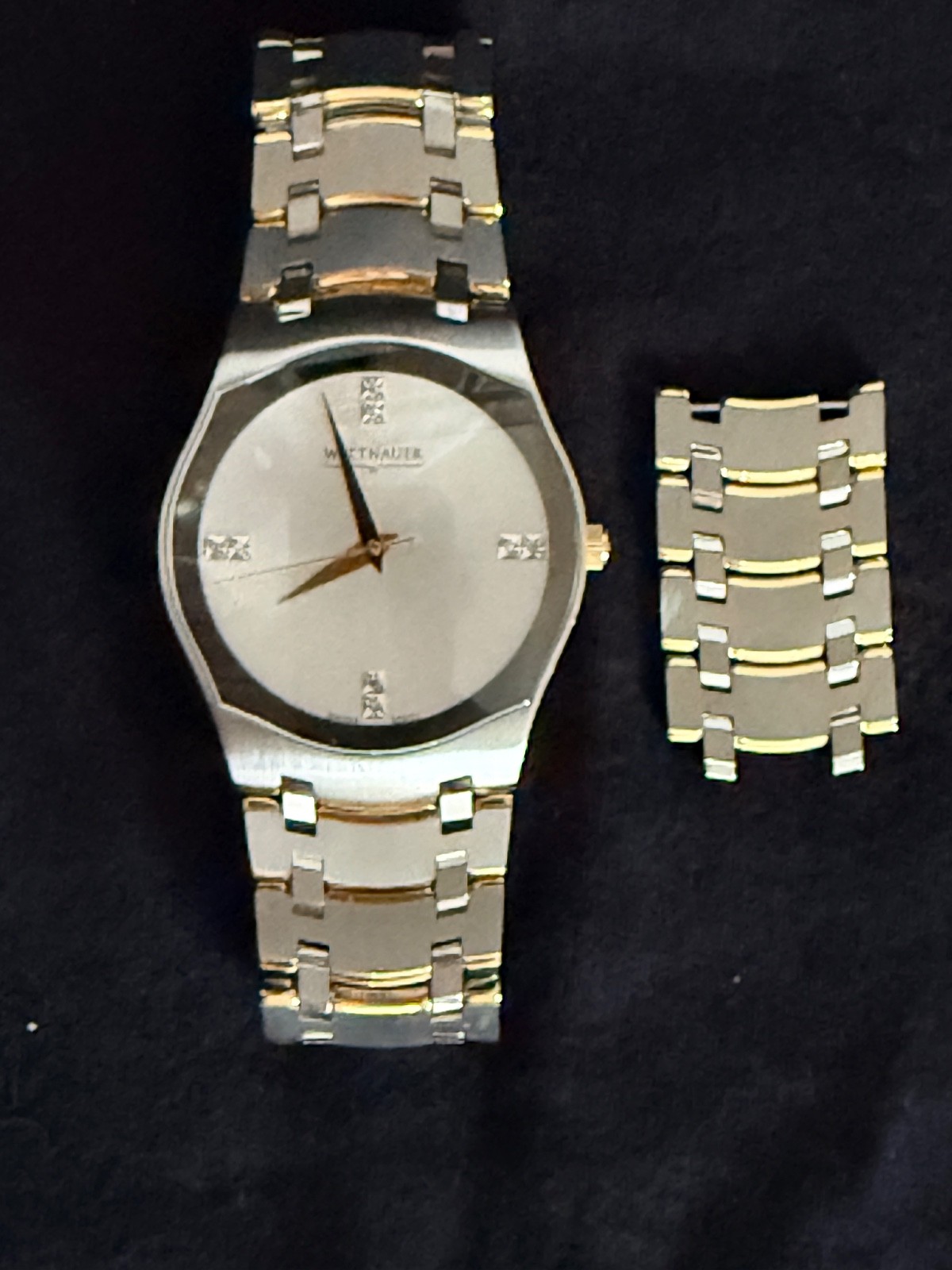 Wittnauer Men’s Montserrat Collection White Face SS Diamond Watch 12D01
