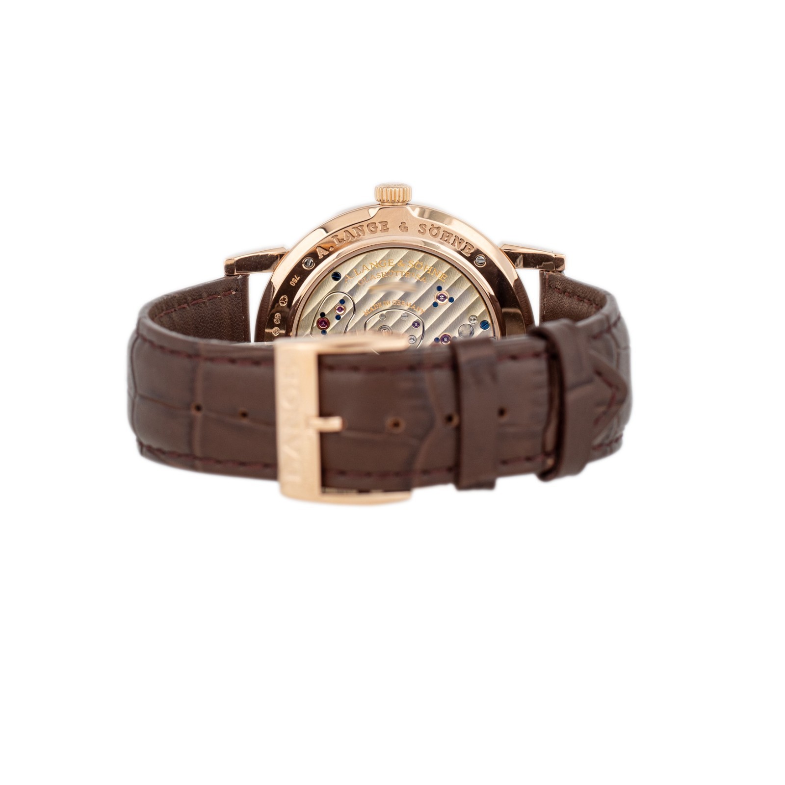 A. Lange & Sohne Grand Lange 1 Rose Gold Silver Dial 41.9mm 115.022
