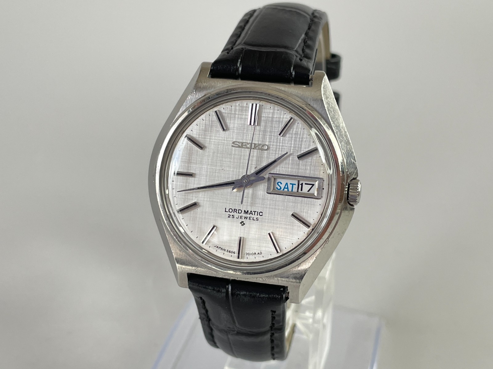 SEIKO LORD MATIC 5606-7010 [US Stock] Vintage 1968 Day Date AT Mens Watch N.Mint