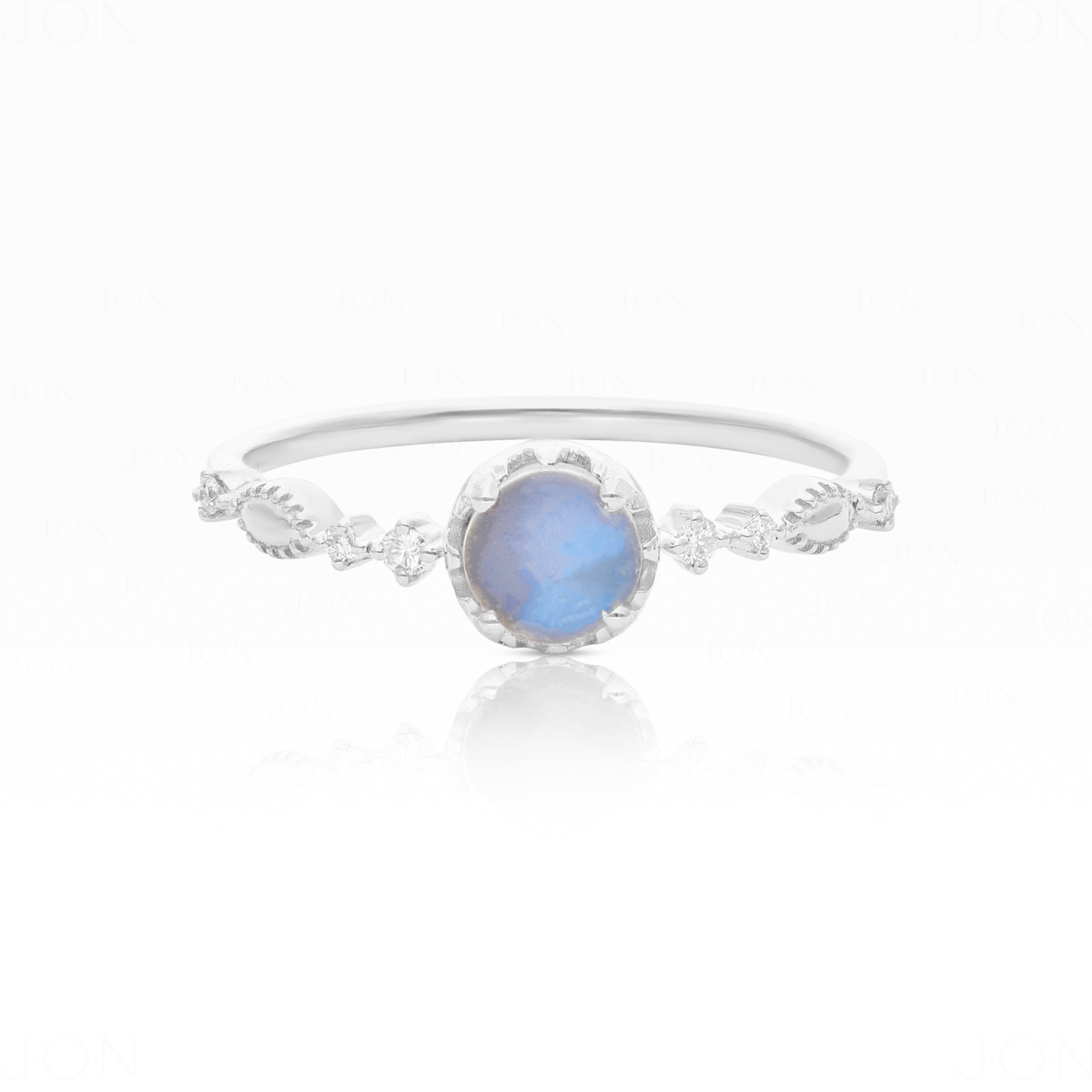 14K Gold Multi-Gemstone Option & Diamond Gift Ring Jewelry