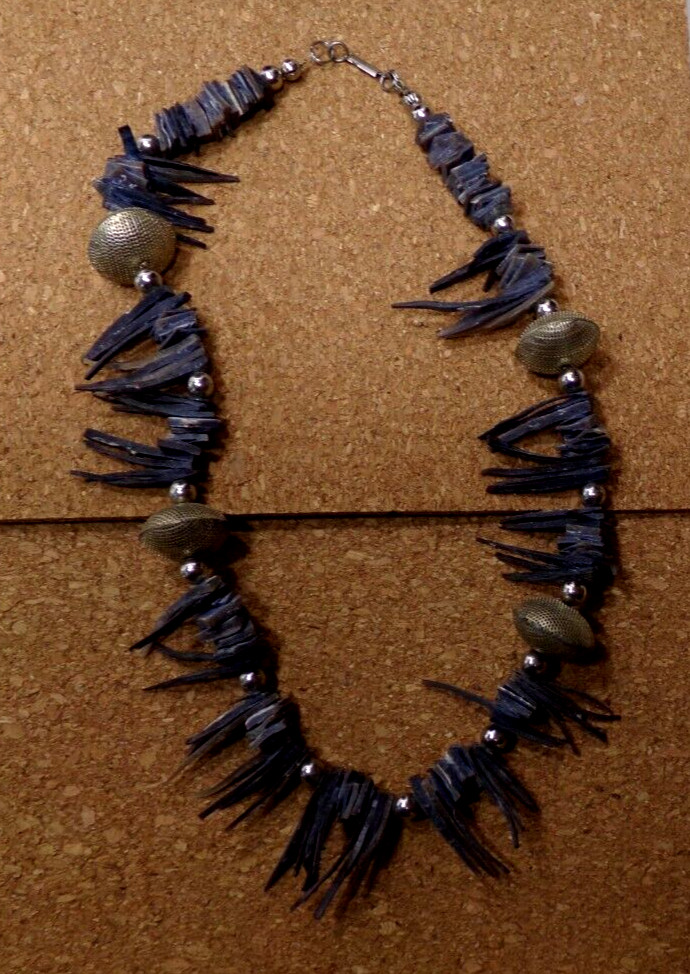 Artisan Handmade Bead Necklace 26″ Unique One-of-a-Kind Design CF83