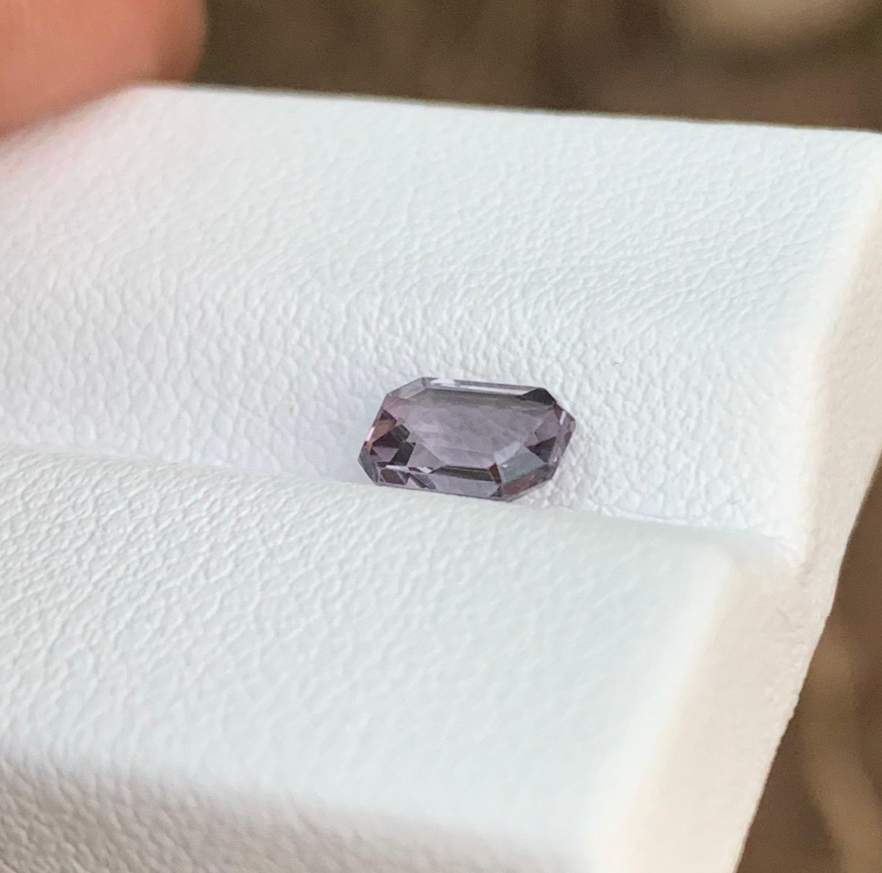 Natural Burma Spinel – 0.870ct Lavander Color – 7mm Emerald Cut – Loose Gemstone