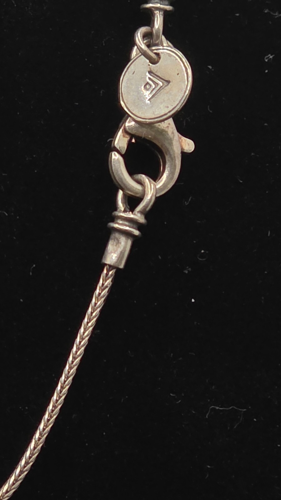Vintage Silpada Crinkled Heart Necklace N1727 Sterling Silver 925 Israel 18″ 7.6