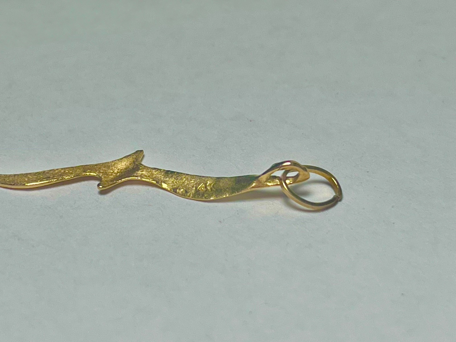14K Solid Gold Seagull In Flight 40mm x 10mm Pendant Charm 16 inch Necklace
