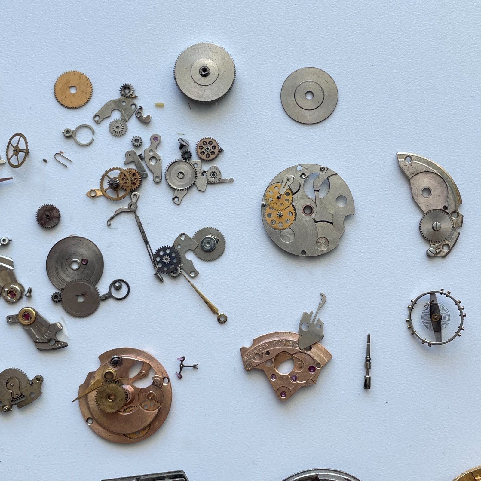 Vintage Benrus Jules Jurgensen Watch Movement ETA 2452 39 Jewels Parts Lot