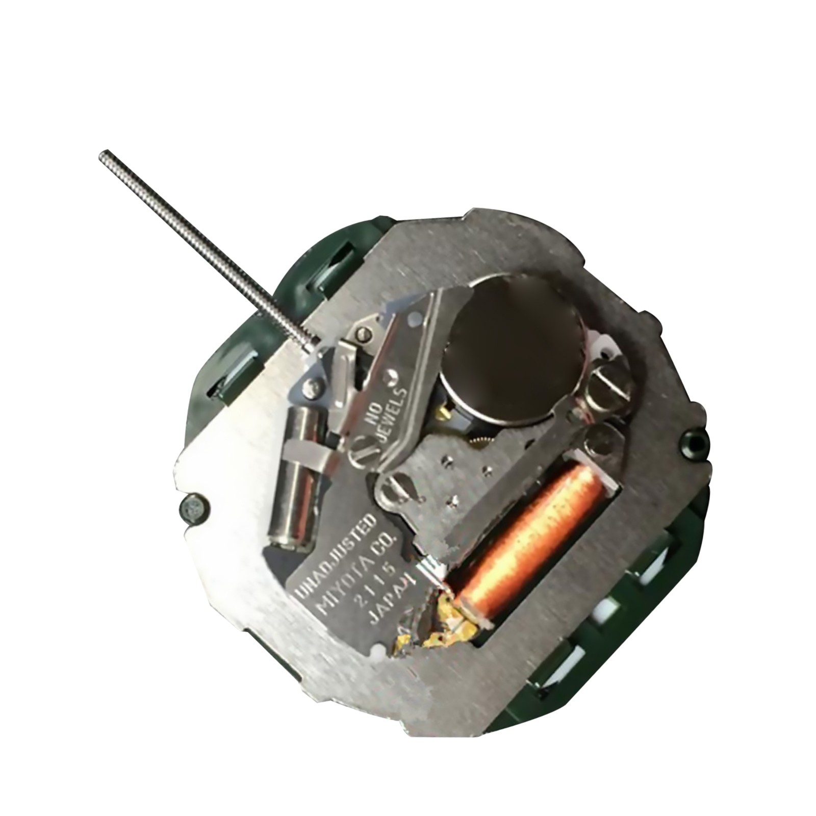 Quartz Watch Movement with Battery Stem Hour Wheel Date @6 for Miyota 2115 Parts