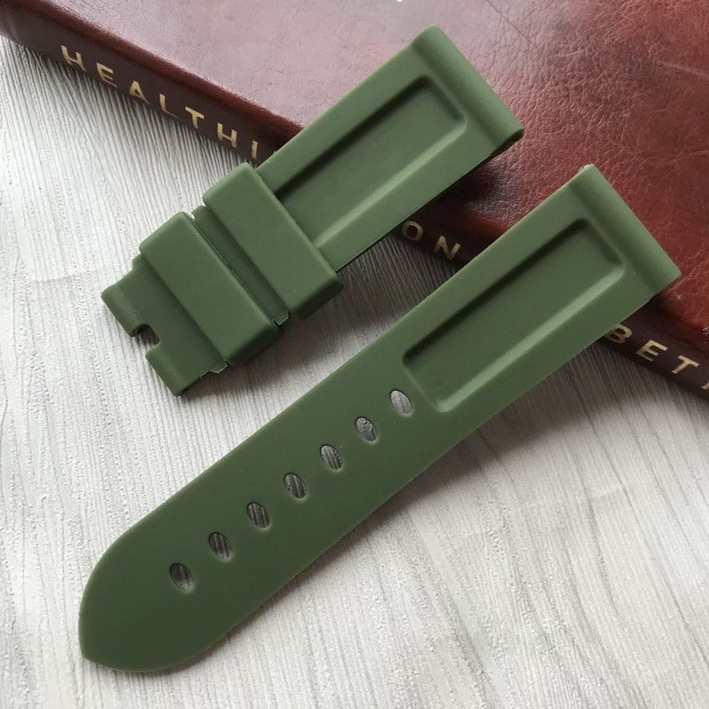 22mm 24mm FKM Fluoro Rubber Watch Band Watch Strap Fits Panerai PAM616/441/312