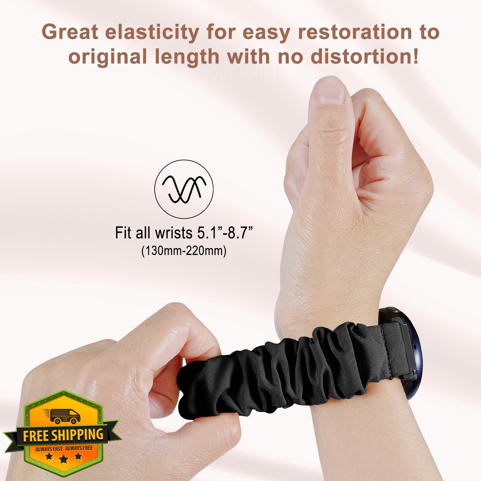 Tovimall Scrunchie Bands for Garmin Venu 3S 2S 18mm 3 Pack Large