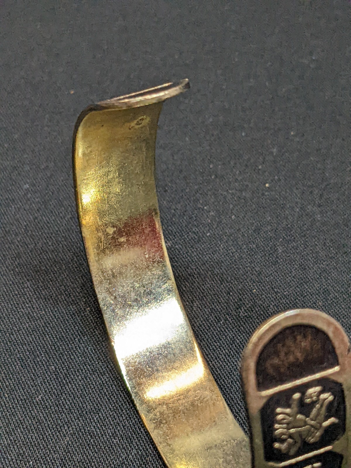Vintage Zodiac Astrology Cuff Bracelet Gold Tone Celestial Horoscope Signs ~7.5″