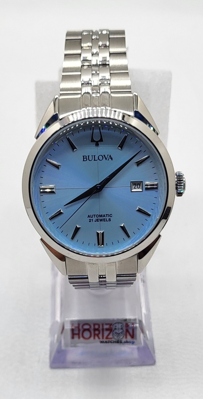 Bulova – Sutton, Blue Dial Stainless Automatic Men’s Watch 96B423