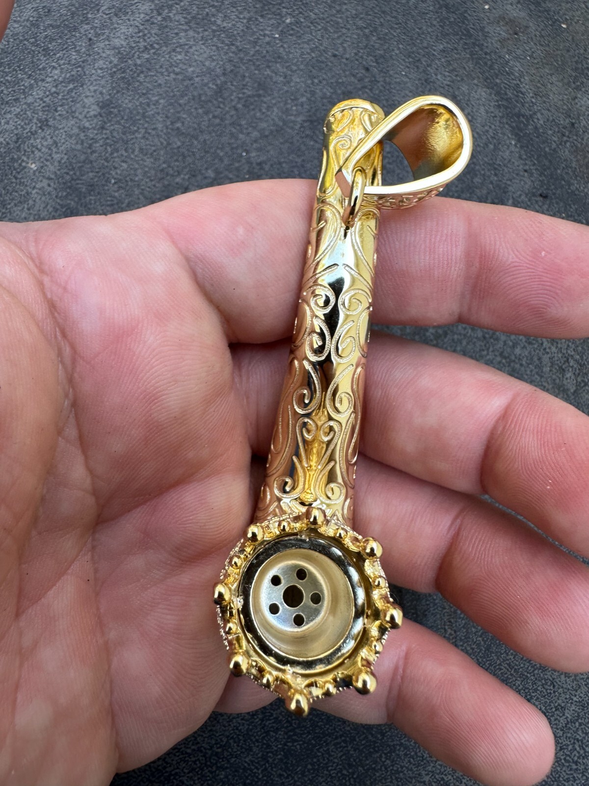 Fully Functional Tobacco Pipe Pendant MOISSANITE Real 925 Silver Iced Hip Hop