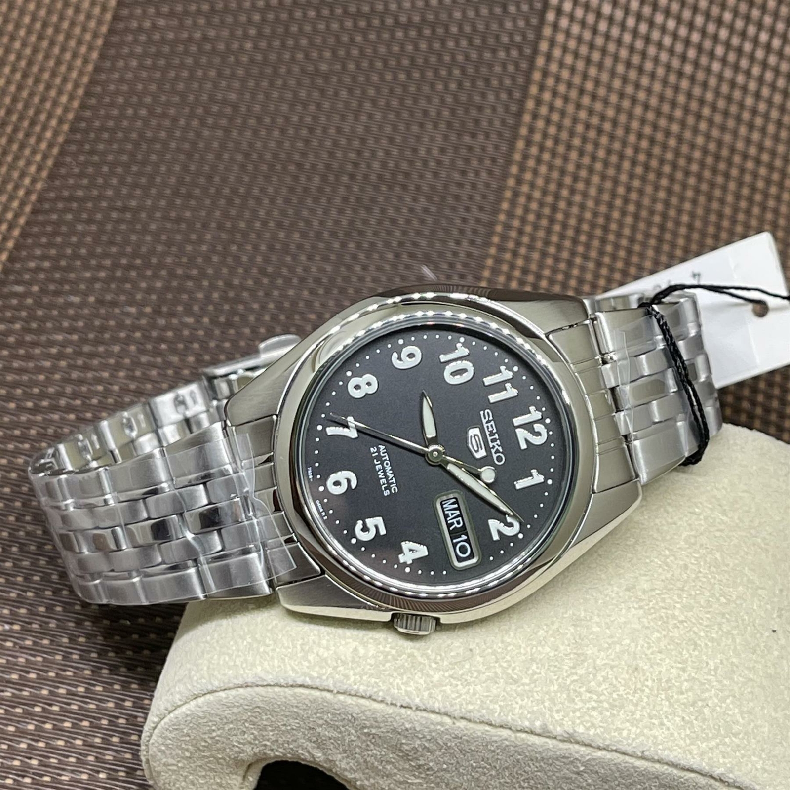 Seiko 5 SNK381K1 Automatic Black Analog Numeral Stainless Steel Men’s Watch