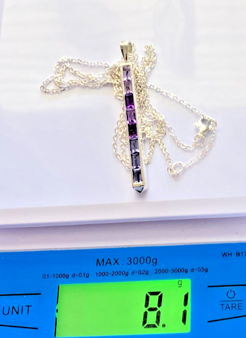 Kit Heath Lavender Amethyst Pendant Necklace Sterling Silver 30–32″ NWT 8g