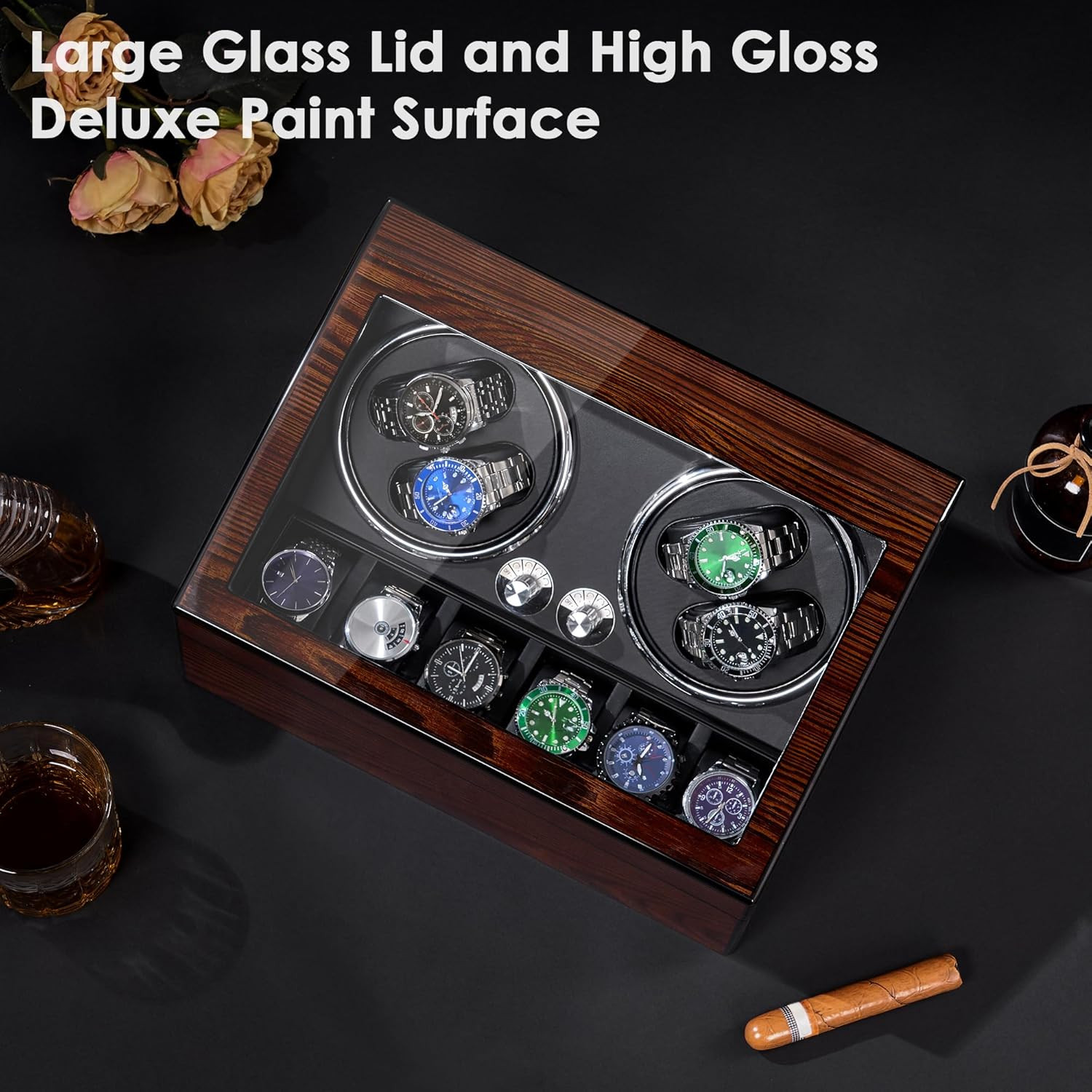 Watch Winders for Automatic Watches, Automatic Watch Winder Box Watch Spinner wi