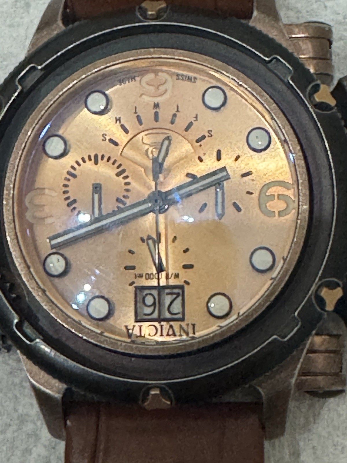 Invicta Russian Diver Nautilus 17354 Man’s Watch flame-fusion crystal no. 005403