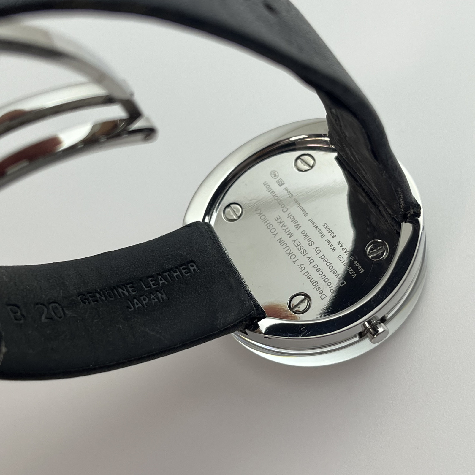 Seiko Issey Miyake Glass Watch NYAH001 TOKUJIN YOSHIOKA Qz Leather Strap #B851