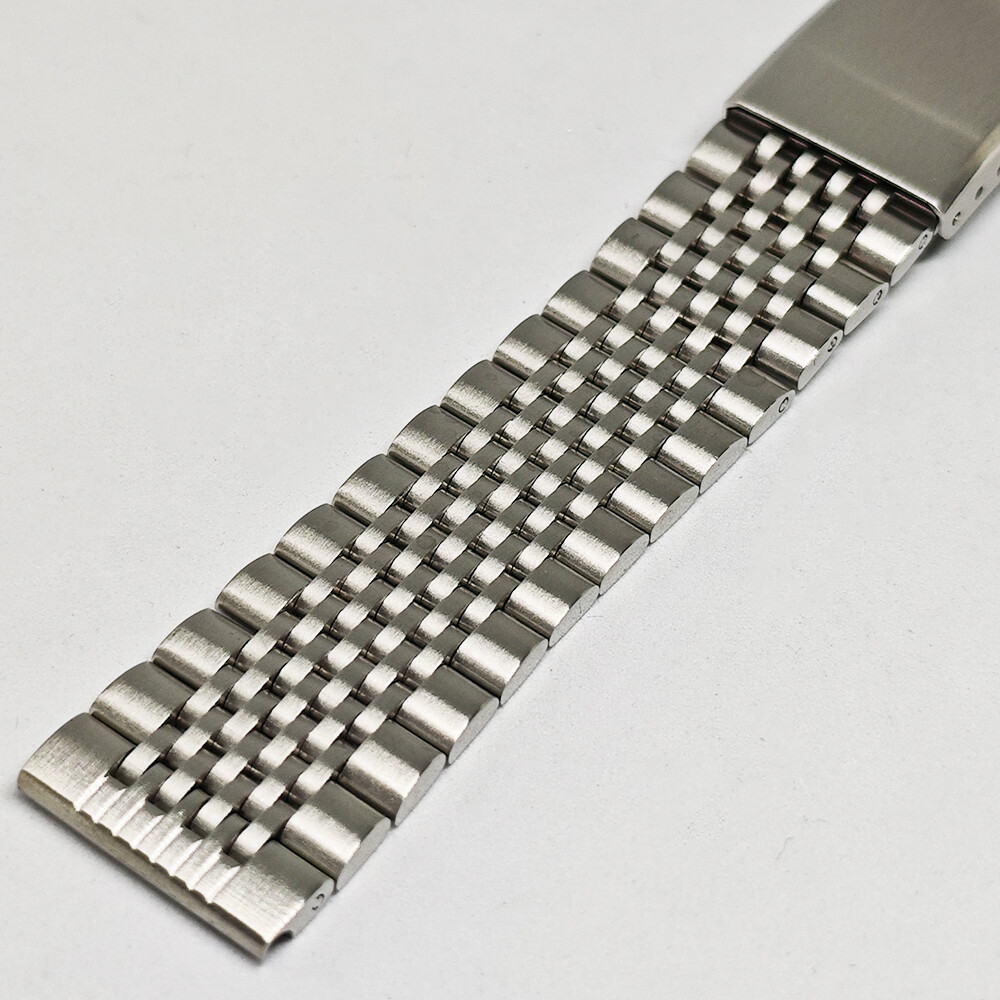 Vintage Rice Bead Metal Bracelet 18mm 20mm 22mm Stainless Steel Watch Band Strap