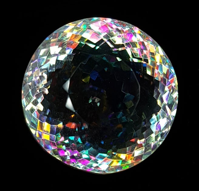 55 Ct Natural Rainbow Mystic Topaz Loose Gemstone Certified Round Gems A06