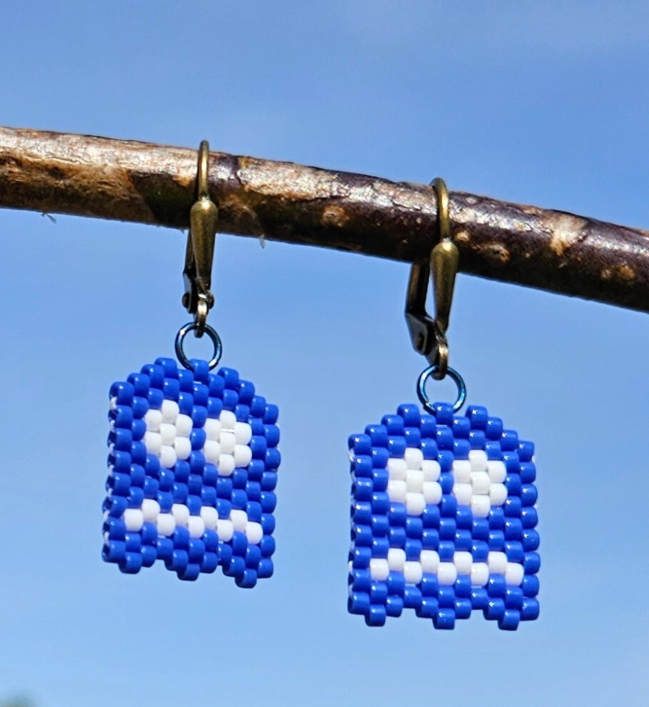 Pac-Man Scared Ghost Earrings