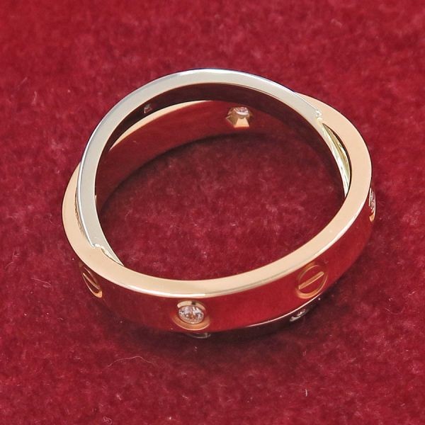 Cartier Be Love Diamond Ring size US5.25 EU50 18K Gold Auth #9992