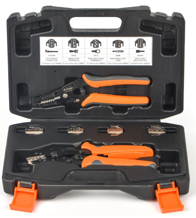 Ratcheting Crimper Hand Tool Wire Terminal Crimping Dupont Connector Open Barrel