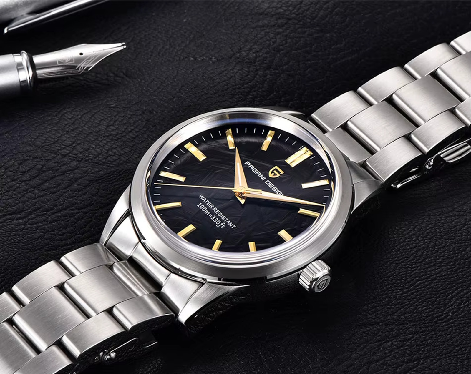 Pagani Design 1734 40mm Luxurious Dress Meteorite Dial Sapphire 10ATM Seiko VH31