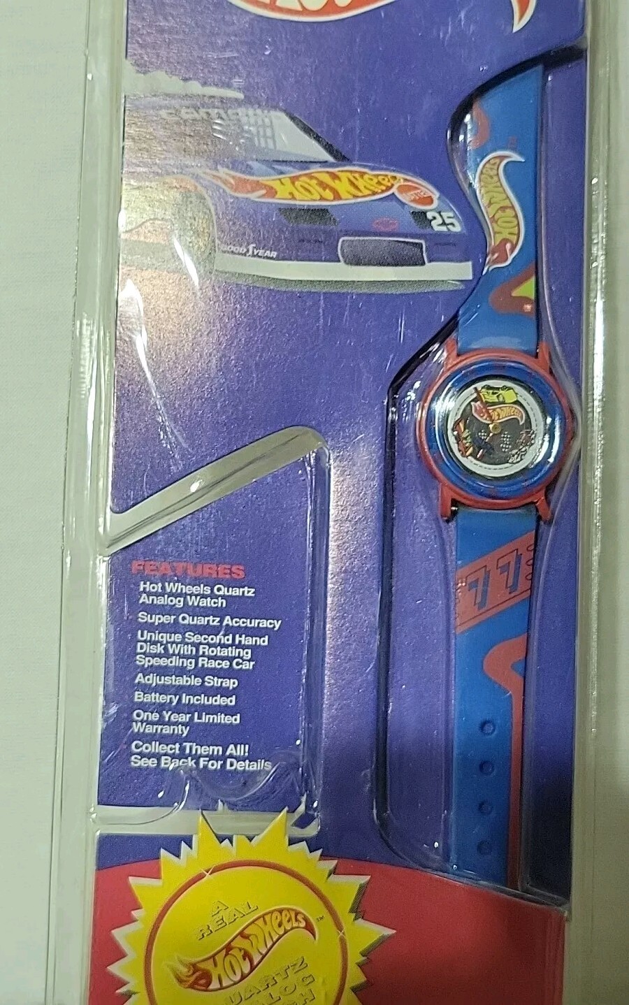 NOS Vtg 1993 Hot Wheels 25th Anniversary 77 Quartz Analog Watch Sealed KLA047