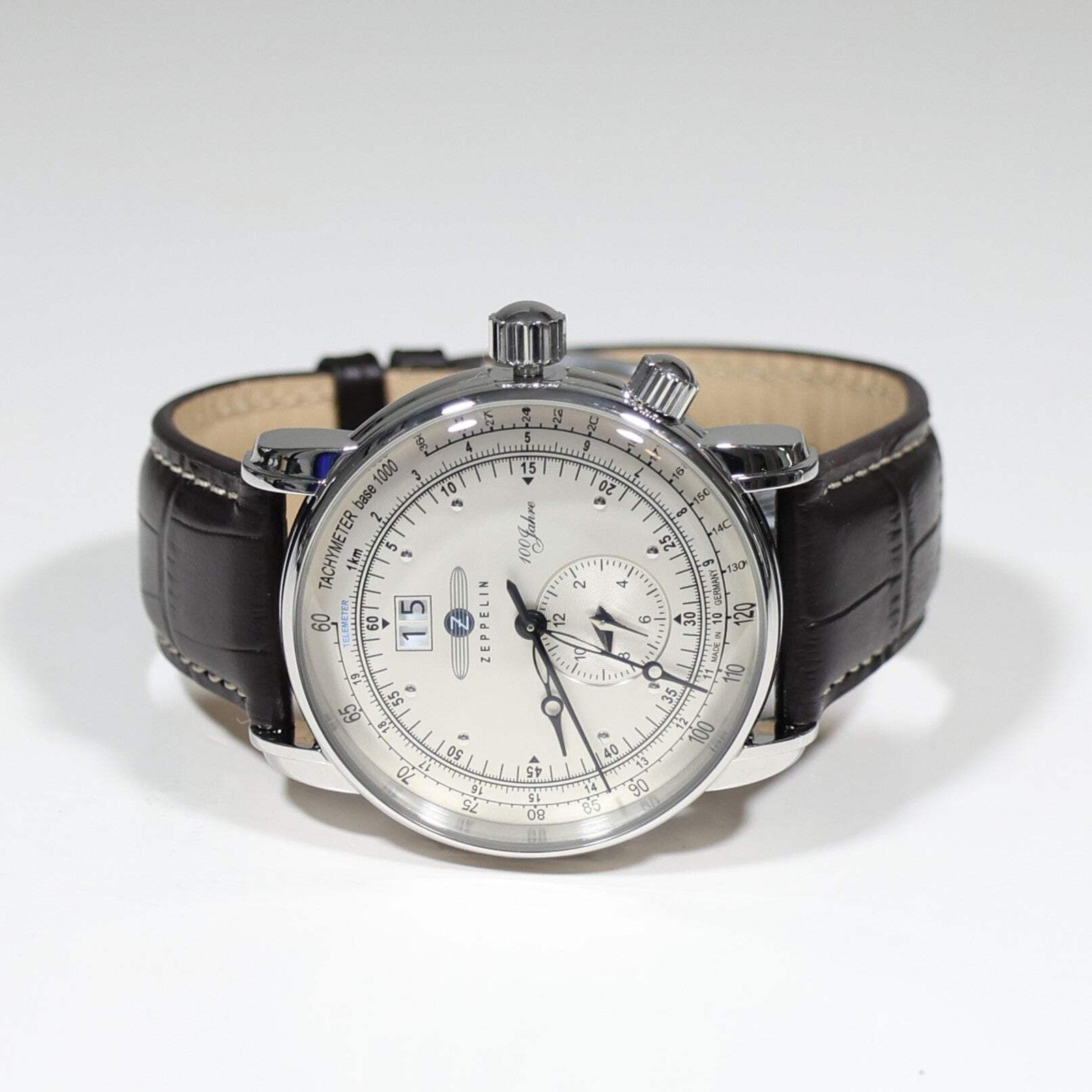 Zeppelin 100 Jahre GMT Beige Dial Stainless Steel Case Men’s Watch 7640-1