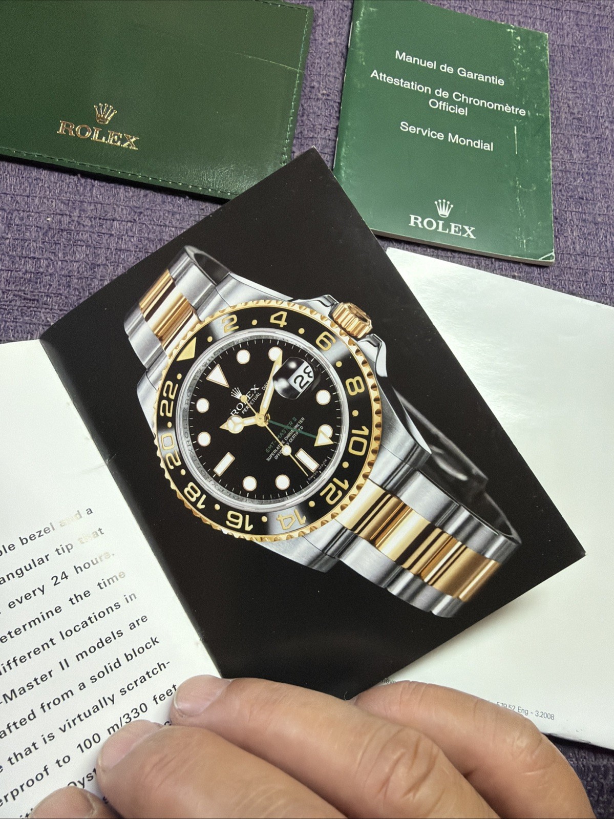 Rolex 2008 GMT-Master Booklets;cardholder;Tags; English Version‼️116710;116713…