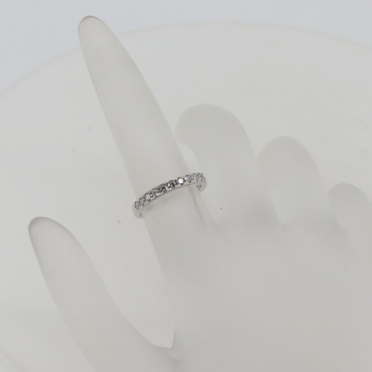 Ginza Diamond Shiraishi Half Eternity Diamond Ring US Size 3.75 0.286ct Platinum