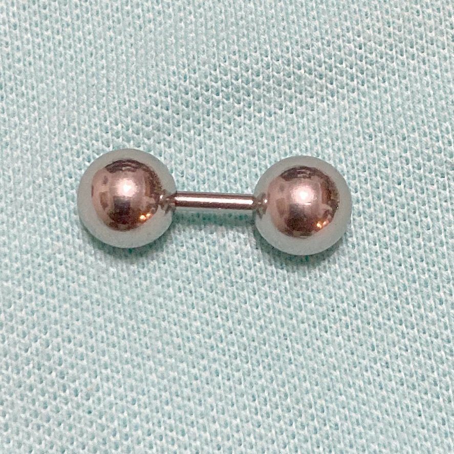 Sterilized Surgical Steel 14g Solid and Heavy 10mm Balls FRENUM Barbells