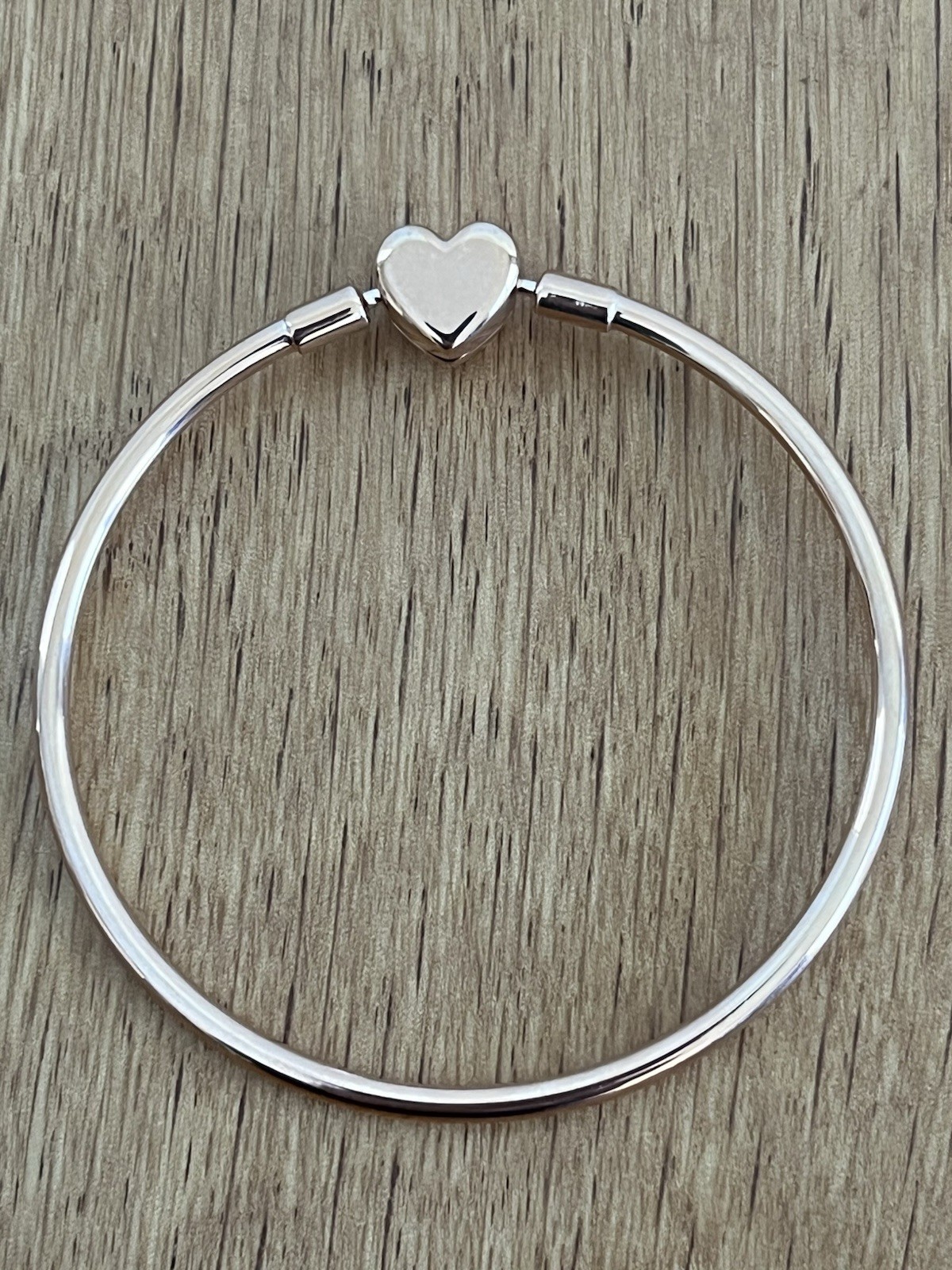 PANDORA “Heart and Butterfly” Rose Gold Bangle Bracelet – NEW – 7.5 Inches/19 cm