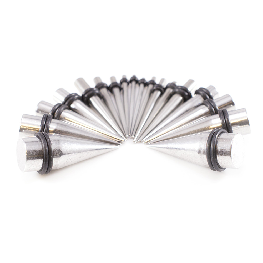 36PCS 14G Ear Stretching Kit Surgical Steel Tapers and Tunnel Expanders Piercing