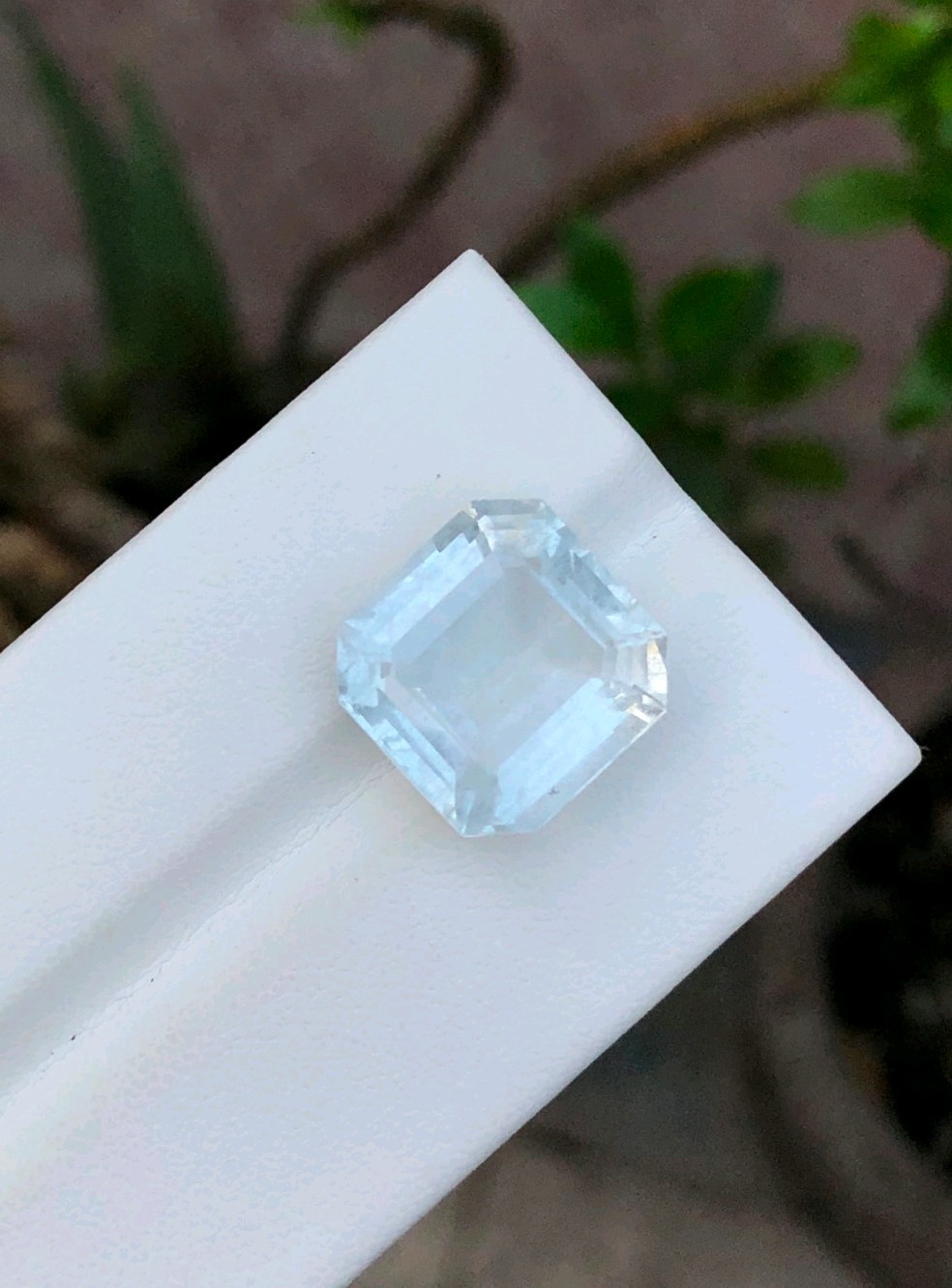 10.95 Ct Natural Aquamarine Asscher Cut Loose Gemstone Blue Beryl Pakistan