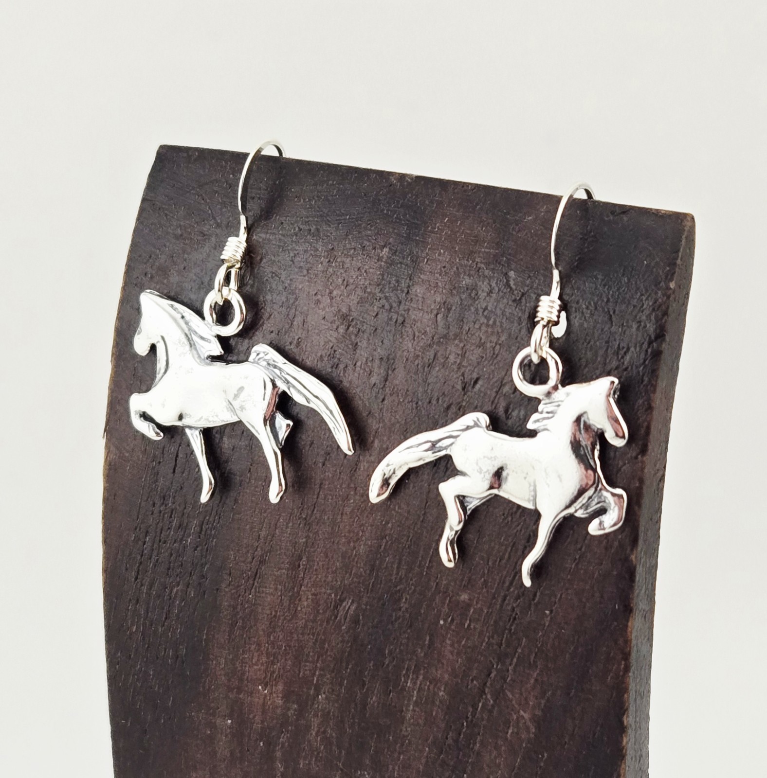 VTG Sterling Silver Prancing Horse Dressage Equestrian Dangle Earrings – 3.0g