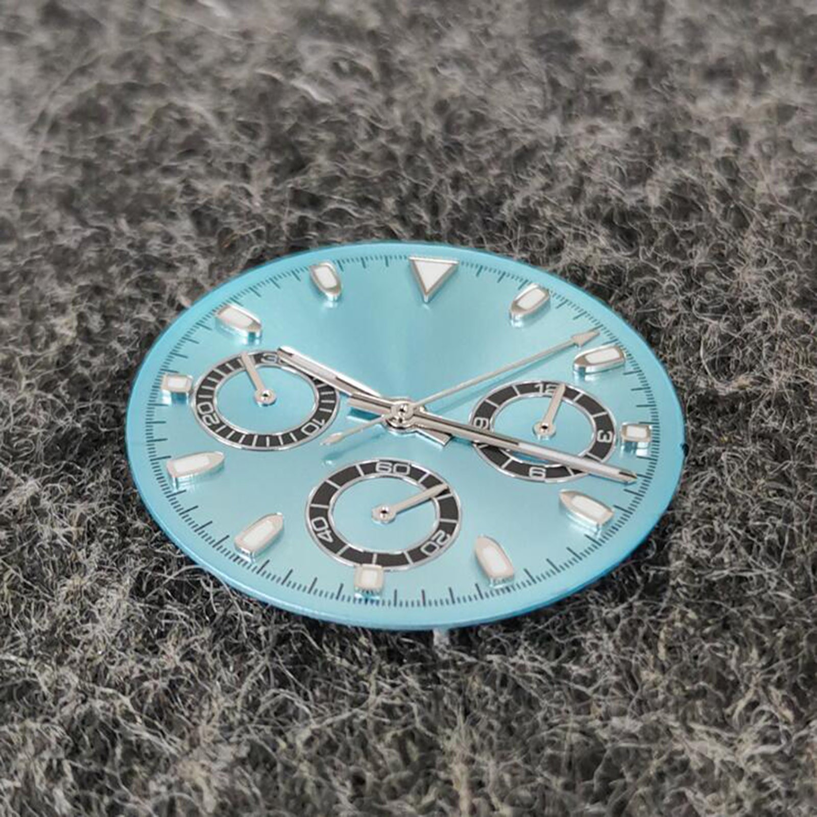 Watch Parts Green Luminous 29.5MM Watch Dial + Hands for VK63 Quartz Movement
