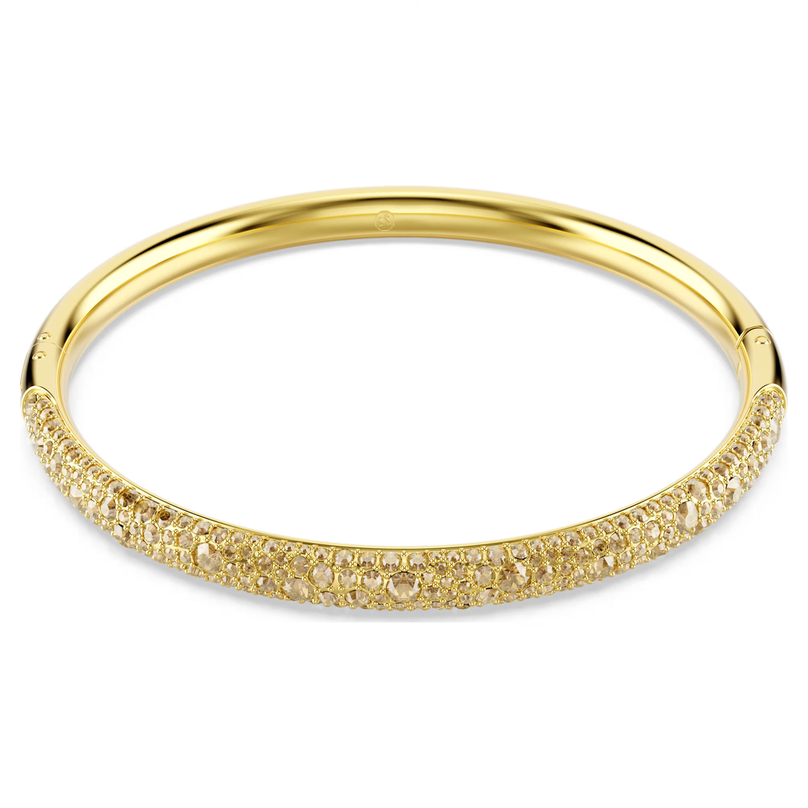 Sublima bangle Snow pavé, Gold tone, Gold-tone plated