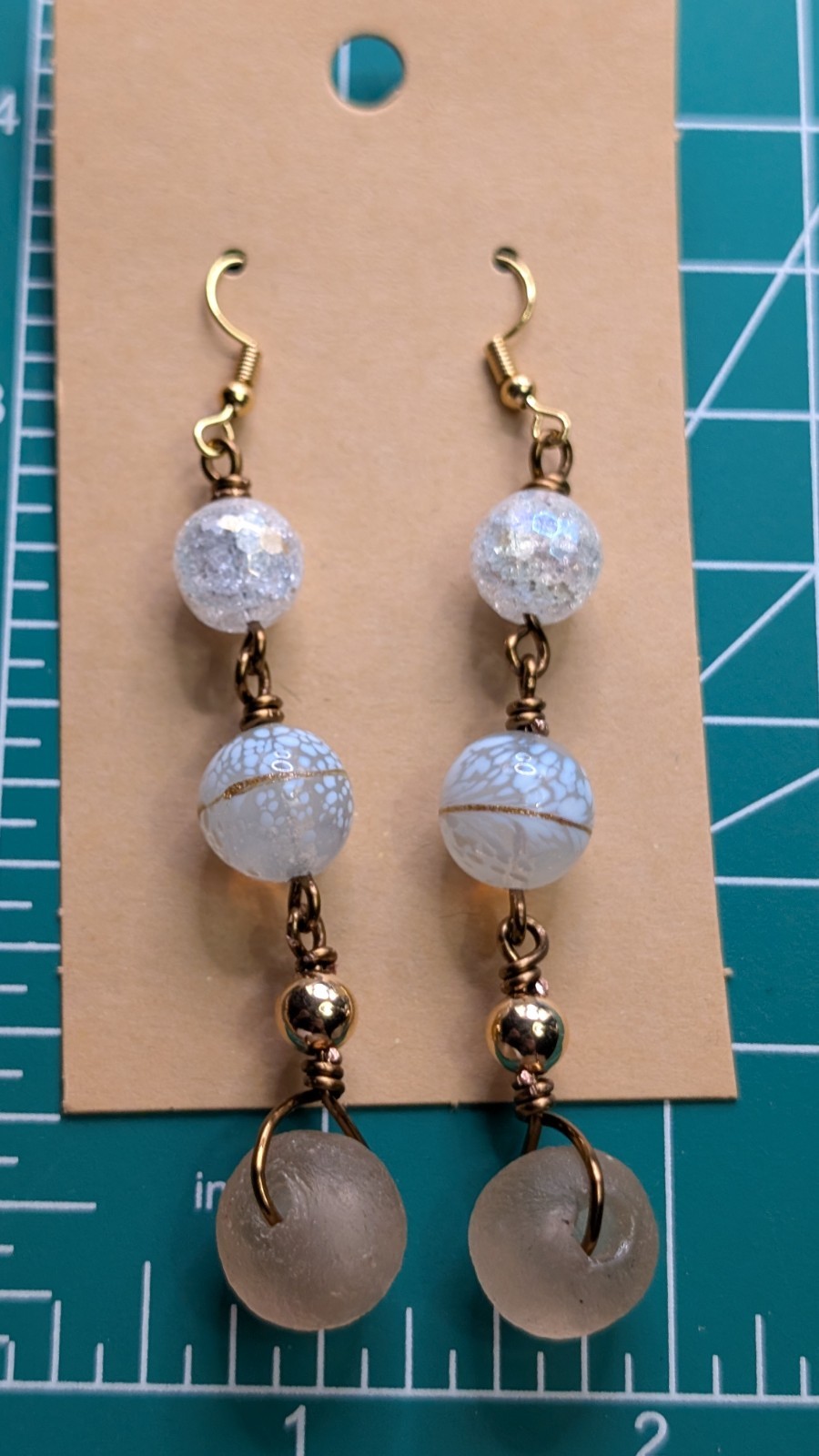 Women’s Artisan Stylish Boho Mixed Beaded Drop Dangly Hook Earrings 🤍🤎🩶💛🩷