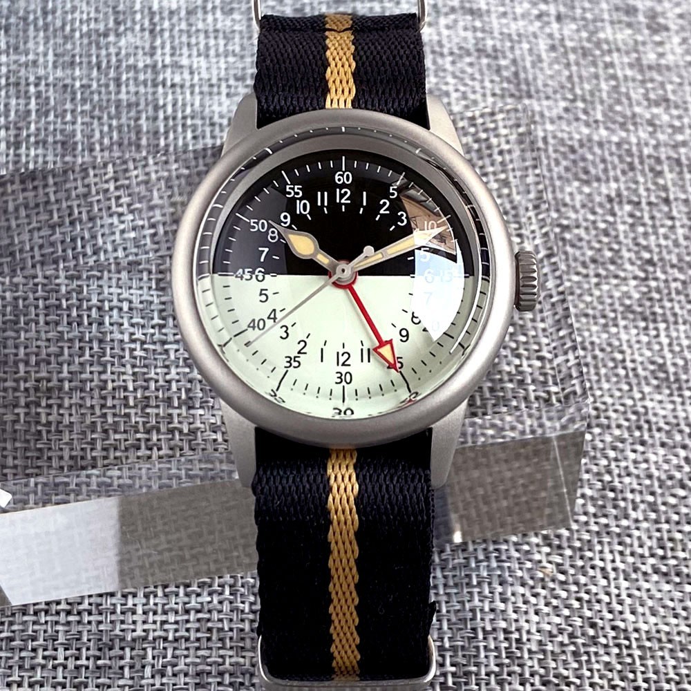 Bubble Sapphire Glass 20ATM Waterproof NH34 GMT Field Automatic Watch 36MM Nylon