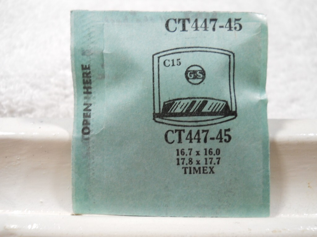 GS CT447-45 Watch Crystal Fit Timex – 17.8 x 17.7 – 16.7 x 16.0 mm – Replacement