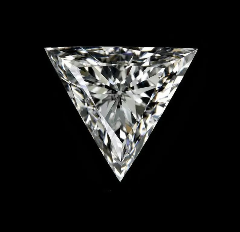 CERTIFIED 1.05 Ct Natural Gray. Diamond traingle LOOSE VVS1/ 6 mm