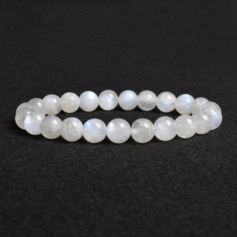 Labradorite Bracelet Round Beaded Band Flash Spectrolite Moonstone 1 Pc