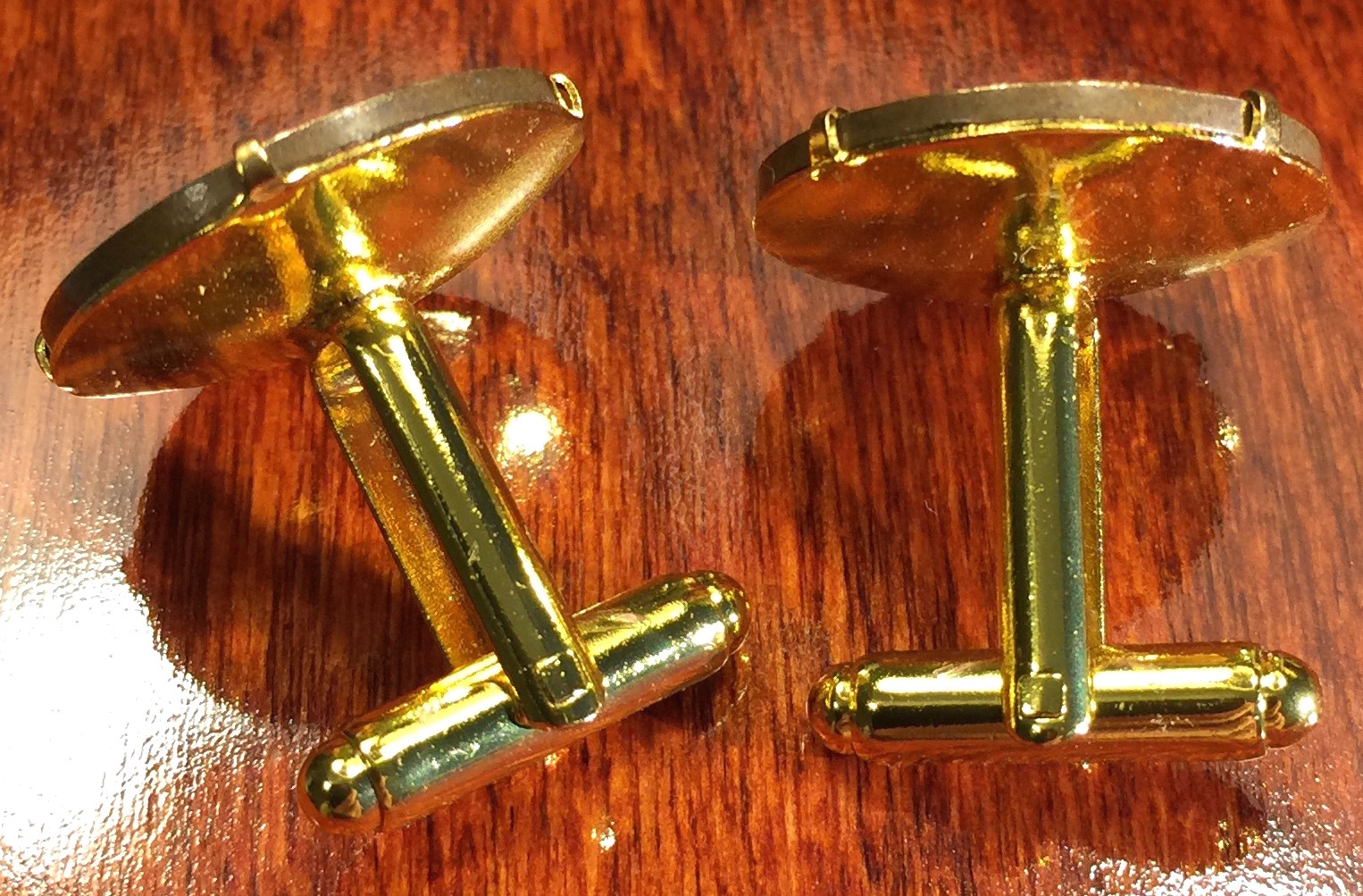 Vintage 1937-52 Bronze British Farthing Wren Bird English Coin Cufflinks + Box!