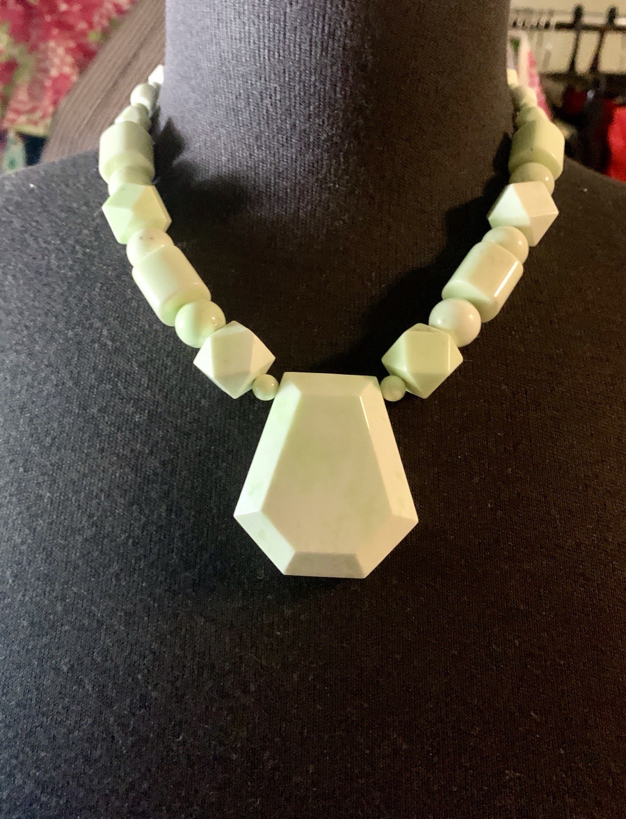Jay King Pale Green African Opal Necklace New
