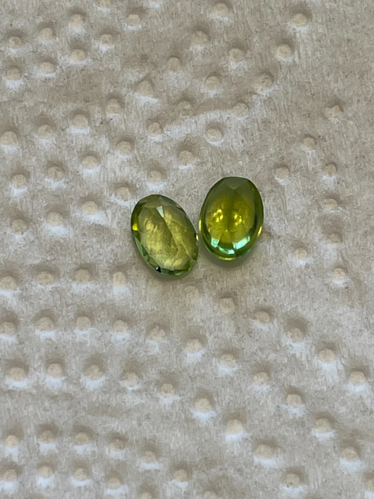 Two Natural Oval Peridots 4x6mm Not Heat Treated or Enhanced