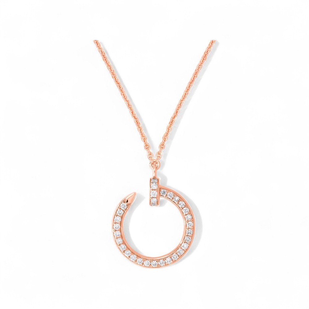 0.36 Ct F-G VS Round Lab Grown Diamond Pendant 14k White Gold Certified