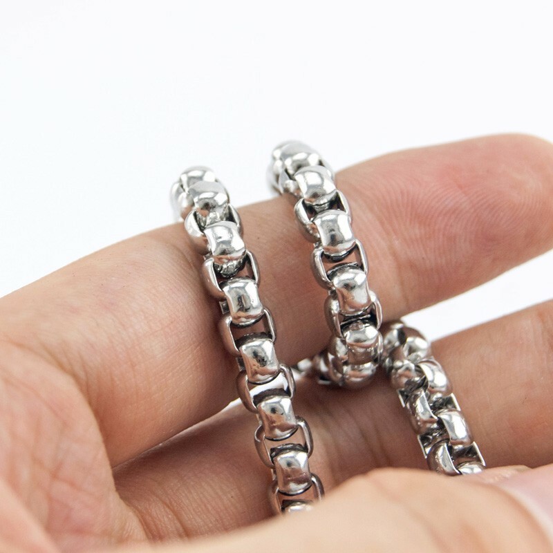 Box Chain Necklace Pure 304 Stainless Steel, Any long Short or Custom Length