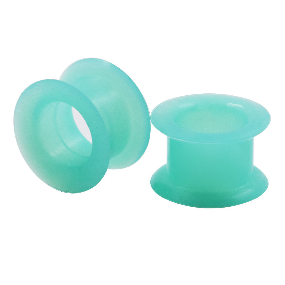 Pair Thick Silicone Ear Plugs Soft Ear Gauges Tunnel Earrings Earlets Earskin